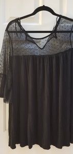 Black lace and solid top